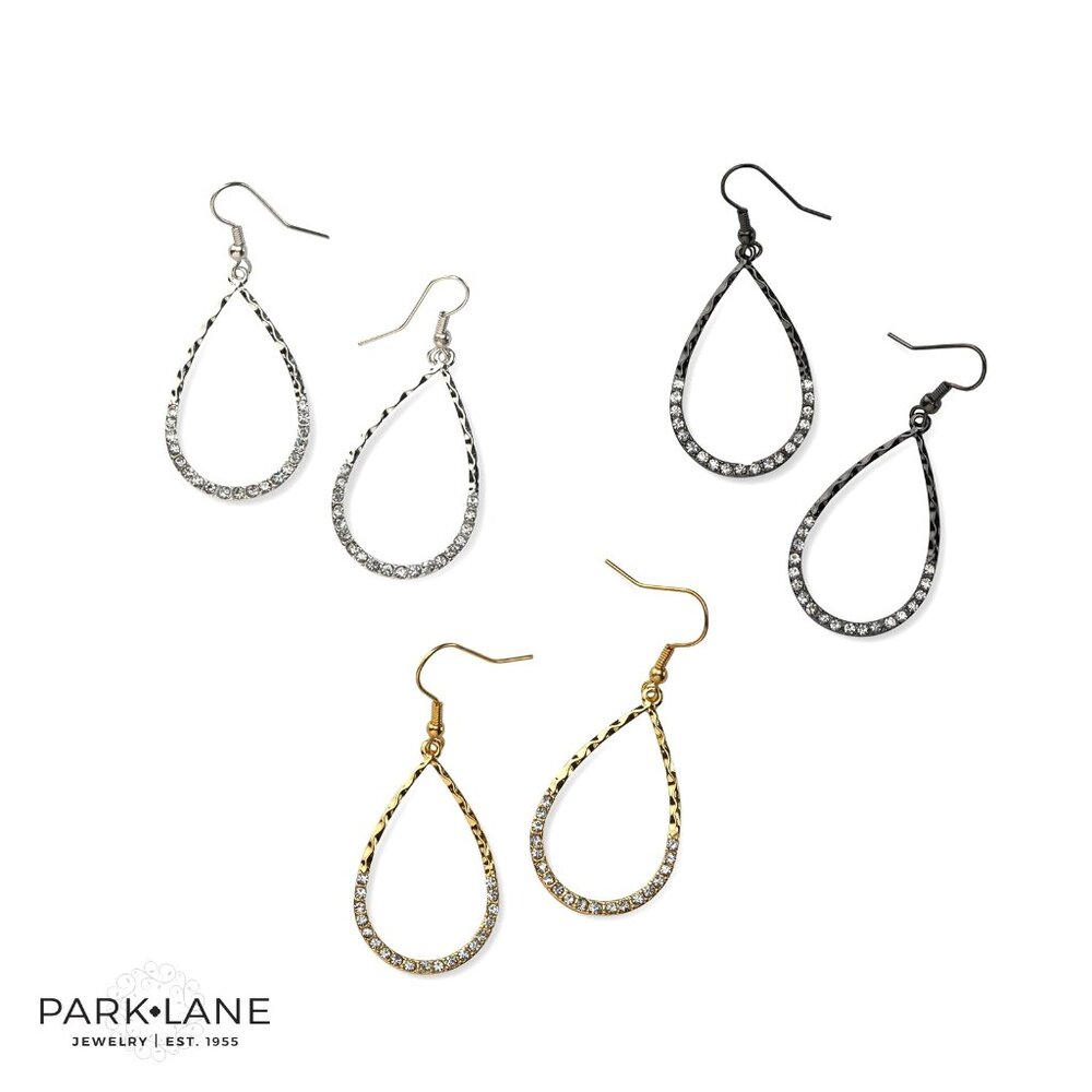 ✨NEW✨ Park Lane Jewelry "Oui" Earrings - Set of 3 - Sil/Gld/Hem - 1 1/2" Long
